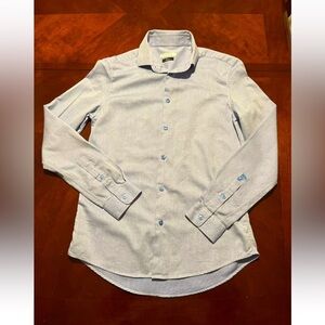 VERSACE COLLECTION Shirt Size 39 Trend  Button Up  Dressy Luxury Blue Print